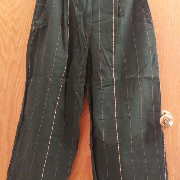 LIZ ALIG Handwoven Cotton Crop top & pants Set in Dark Green - Picture 5 of 10